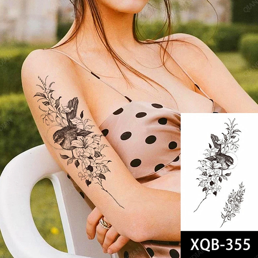 Temporary Large Realistic Eagle Tattoo Black Bird Tattoos Art Waterproof  Sticker | eBay