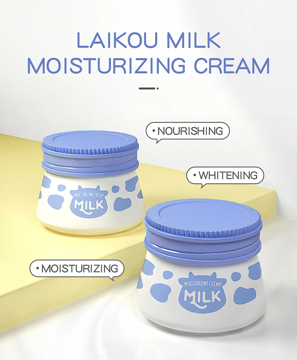 LAIKOU Milk Hyaluronic Acid Body Face Cream Moisturizing Whitening