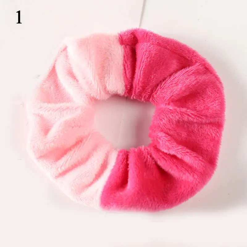 flower hair clips Soft Velvet Hair Scrunchies Elastic Hair Rope Ties Solid Color Ponytail Holder Women Headwear Red White Pink Hair Accessories silver hair clips Hair Accessories