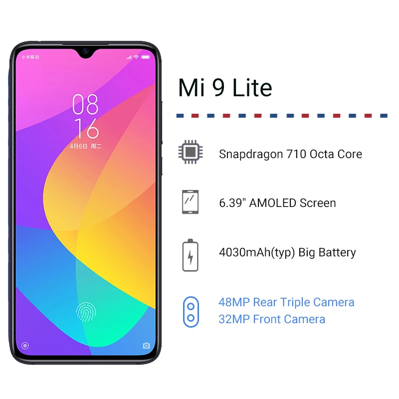 Xiaomi Mi 9 Lite 6GB 128GB глобальная версия смартфона Snapdragon 710 48MP Тройная камера 32MP
