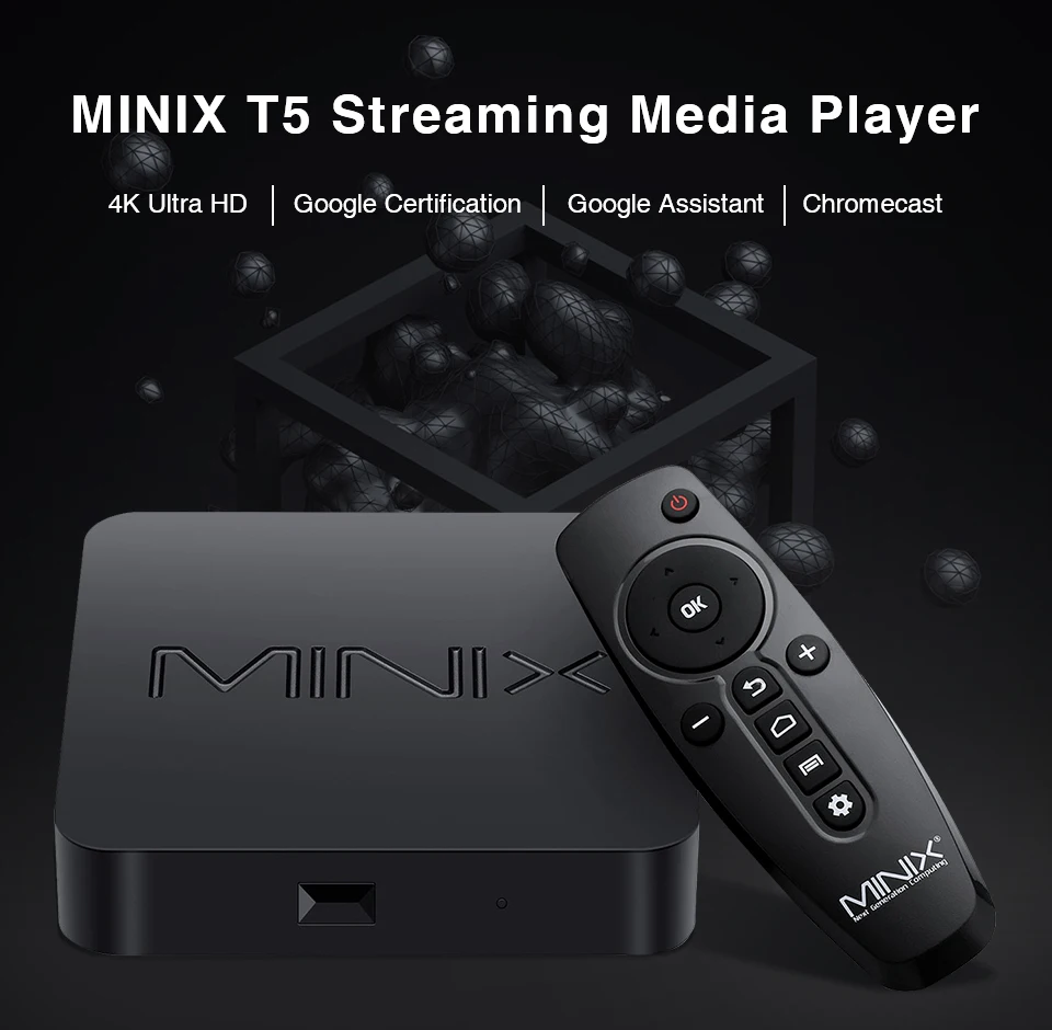 MINIX NEO T5 ТВ-приставка Amlogic S905X2 2G 16G Chromecast Smart tv BOX 4K Ultra HD Google Сертифицированный Android tv 9,0 Pie медиацентр