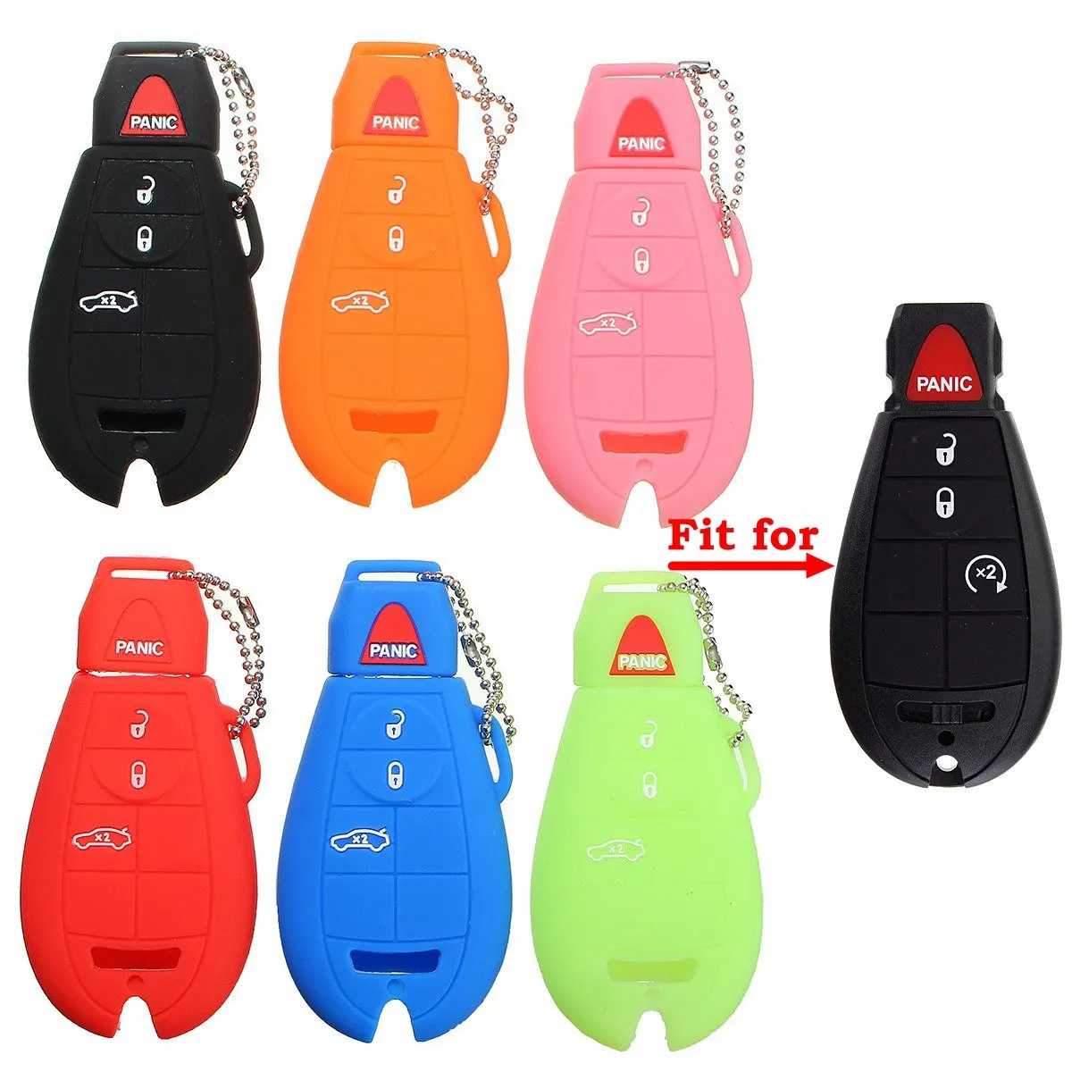 SEGADEN Silicone Cover Protector Case Skin Jacket fit for CHRYSLER DODGE JEEP Remote Key Fob CV4751 Black SEGADEN Silicone Cover Protector Case Skin Jacket fit for CHRYSLER DODGE JEEP Remote Key Fob CV4751 Black