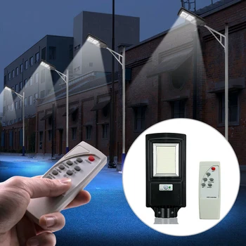 

462 LED Solar Motion Sensor Wall Light Street Lamp Remote Landscape And Walkway Lights For Yard Outdoor Garden