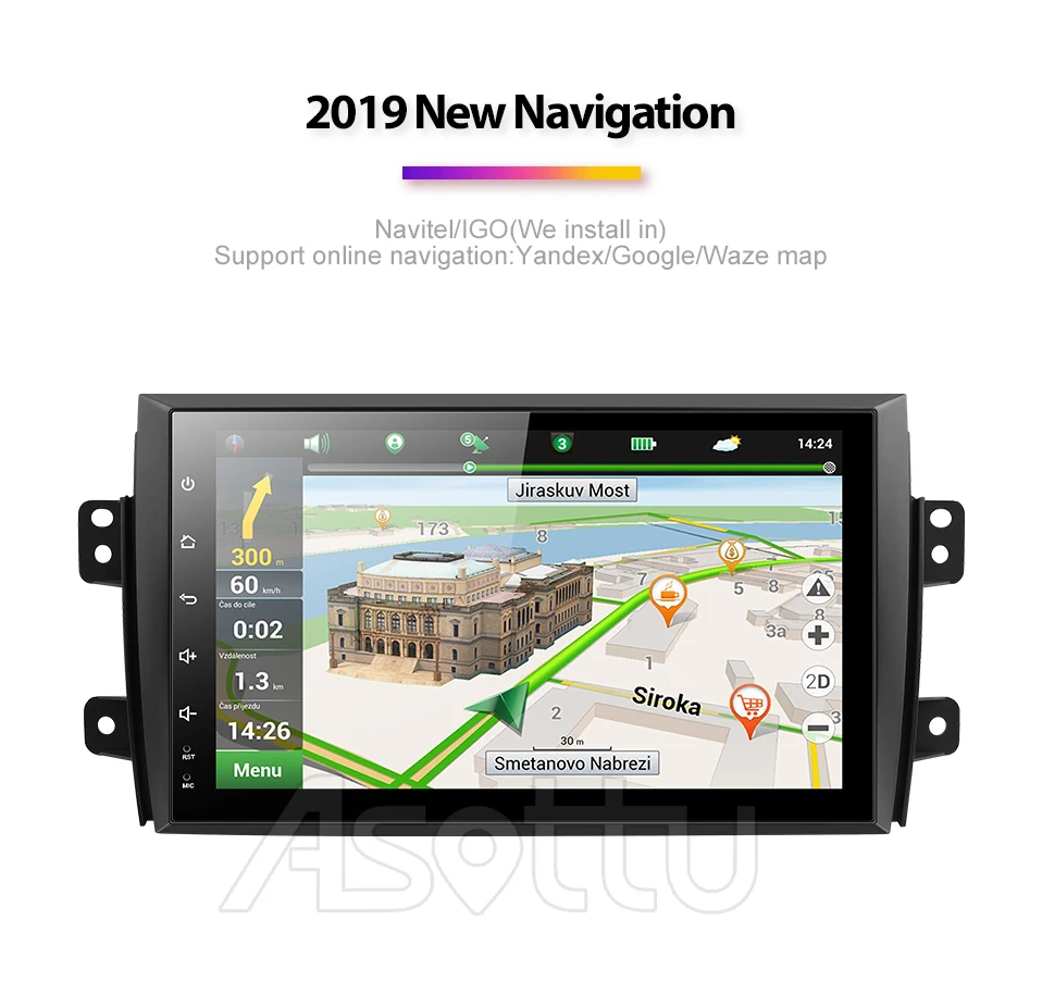 Excellent Asottu CTY9060 PX30 car dvd gps 9.0 for Suzuki SX4 3G wifi gps navigation car radio video audio player car stereo 2 din gps 6