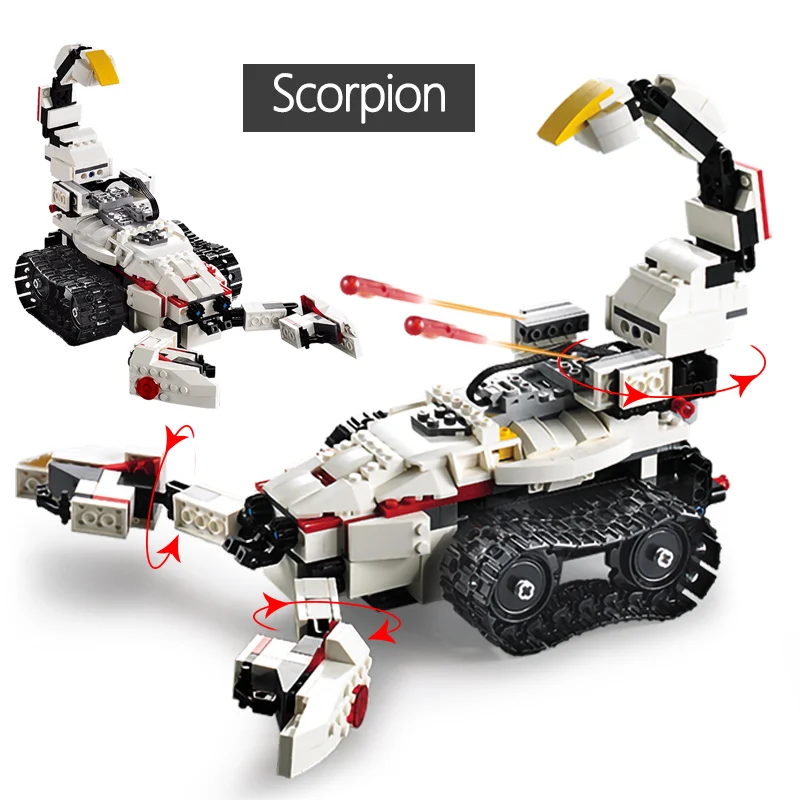 710 шт 2 в 1 RC Трансформация Робот строительные блоки креативная модель MOC