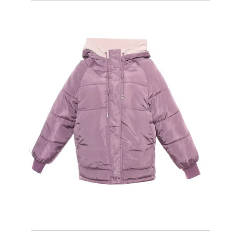 FORERUN, зимняя женская куртка, плюс размер, 3XL, меховое пальто с капюшоном, женская, 8 цветов, однотонная, Повседневная парка, утепленные куртки, Winterjas Dames - Цвет: bean paste jacket