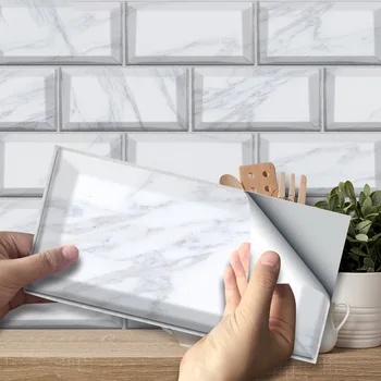 

Wall Tiles Peel and Stick Self Adhesive Removable Stickers for Kitchen Backsplash Bathroom