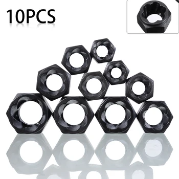 

10pcs Damaged Nut Bolt Low Remover Stud Extractor Set Broken Screw Stripped Removal Tool Hardware Repair Hand Tool