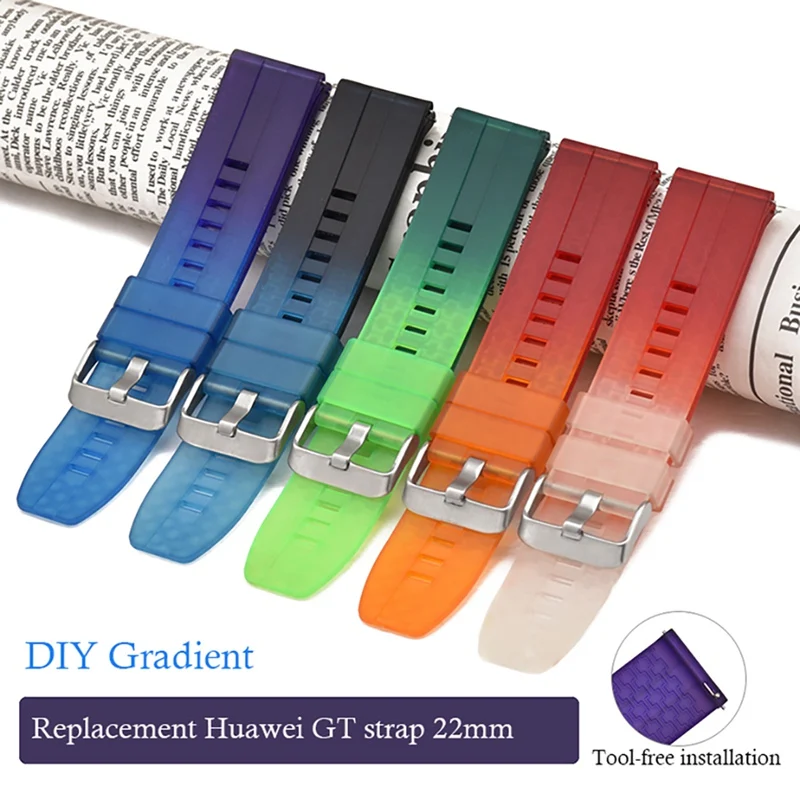 22mm Sport Silicone Strap Suitable GT Smart Watch and Raw Ear TPU Band Universal Belt Multiple Colors Available | Спорт и