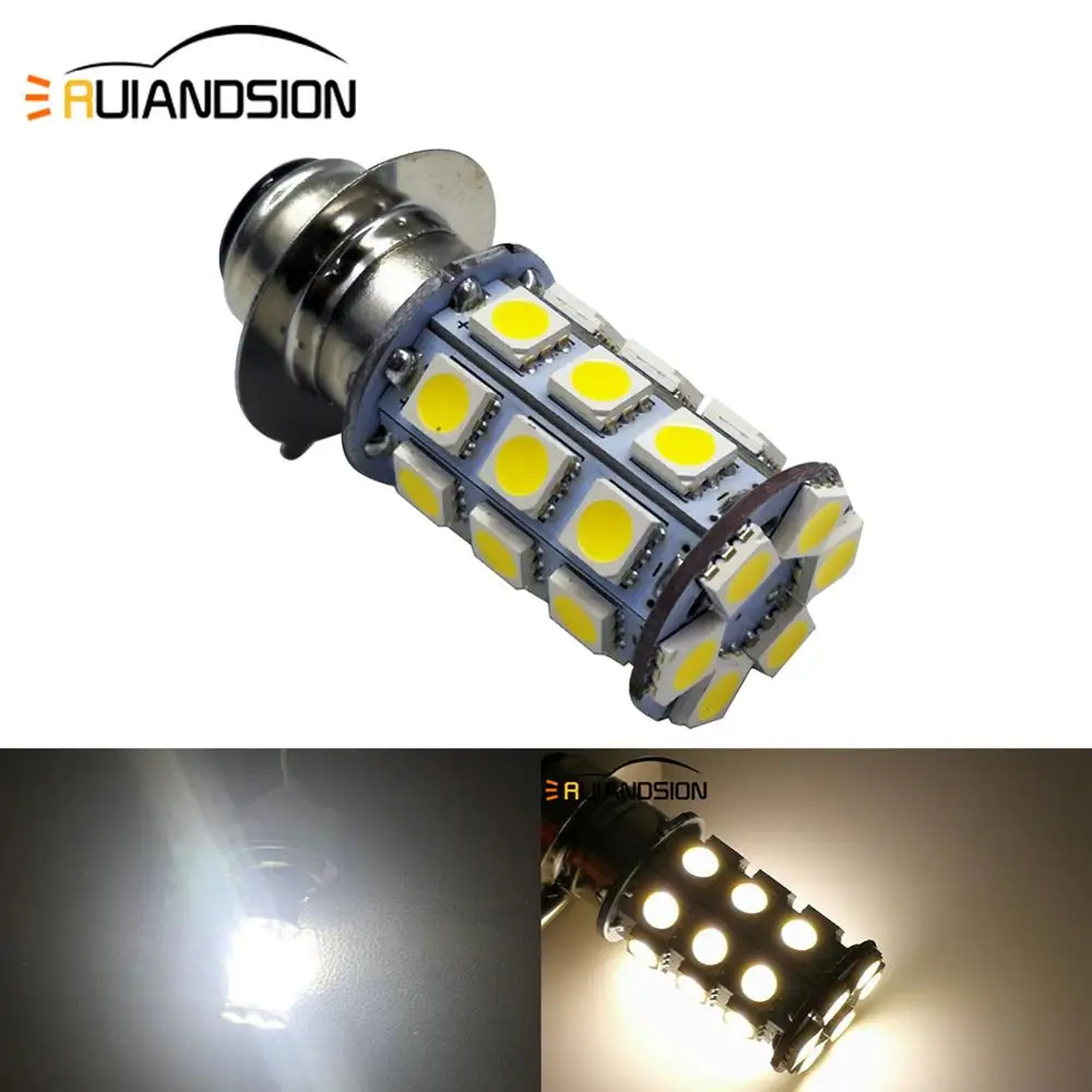 1 шт. 6 в 12 В мотоцикл H6M P15D 7 Вт Скутер ATV LED фара мотоцикла лампа 600LM 4300K 6000K