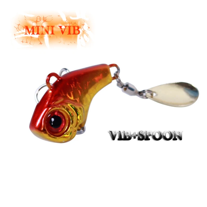 Metal Mini VIB Spoon Spin Sequin Lure Hard Bait Crankbait Vibration Spinner Sinking Fishing Spoon 7g 10g 14g 20g