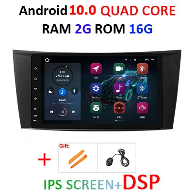 DSP ips Android 10 автомобильный Радио dvd gps мультимедийный плеер для Mercedes Benz W211 W463 W209 W219 E200 E220 E300 E350 CLK CLS стерео - Цвет: 2G 16G IPS DSP