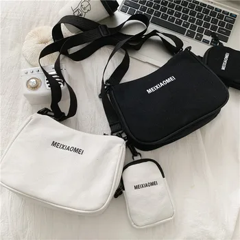 

Japanese-style Students Canvas Bag 2020 New Style INS Korean-style Cute Breast Package Women Shoulder Versatile
