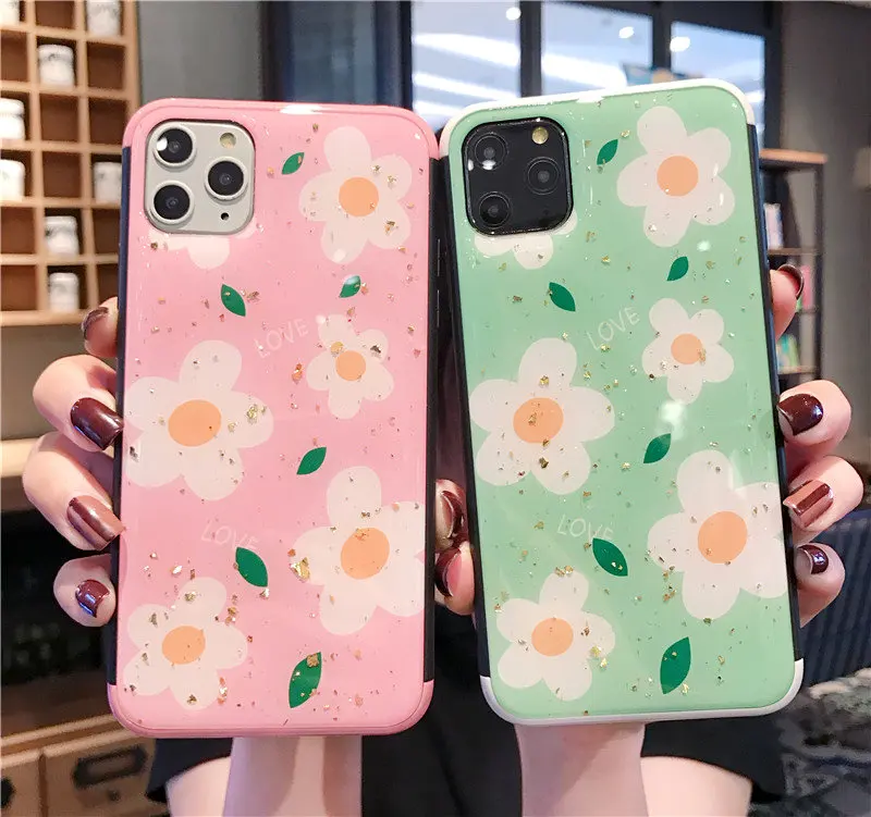 Чехол для iphone 11 с милыми цветами 11PRO 11promax | Мобильные телефоны и аксессуары