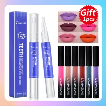 

Putimi Teeth Whitening Pen Tooth Gel Whitener Bleach Plaque Remove Stains Oral Hygiene Dental Tools Brighten Tooth Whitening Pen