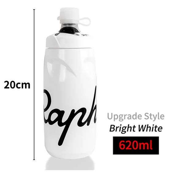 Rapha велосипедная бутылка для воды 620 мл Ультралегкая Запираемая бутылка для воды на открытом воздухе для езды на велосипеде, бега, альпинизма, велосипедная бутылка для воды - Цвет: White 620 ml