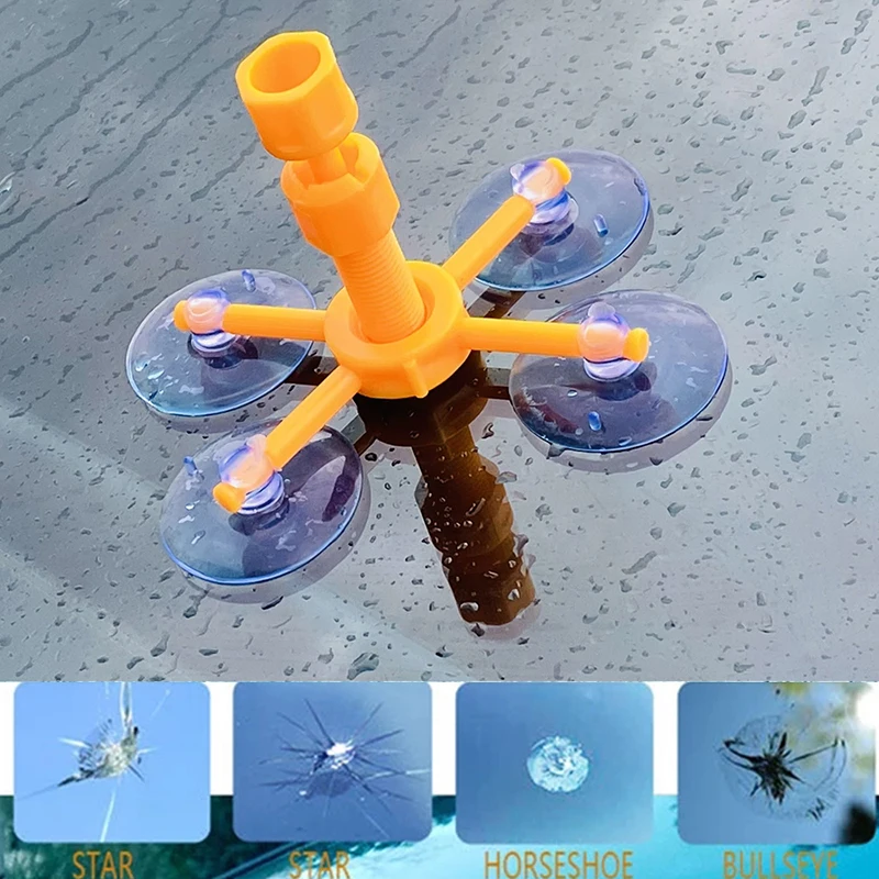 Windshield Repair Kit Quick Fix Car Cracked Glass Windscreen Repair Tool Resin Sealer DIY Auto Window Screen Polishing 6