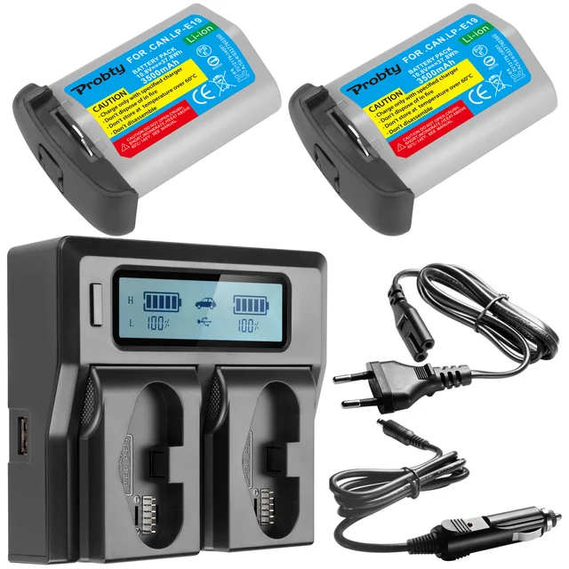 Wasabi Power Dual Lp-e19 Charger Canon Professional Wasabi Power Dual Battery Charger For Canon LP-E19 - Compatible With EOS R3, 1D X Series Wasabi Power Camera Accessories