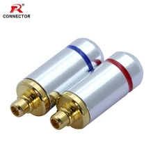 2pcs MMCX Conector MMCX, Plugues de Pino Para Shure ED5 SE535, Puro Cobre Banhado A Ouro com Conector MMCX