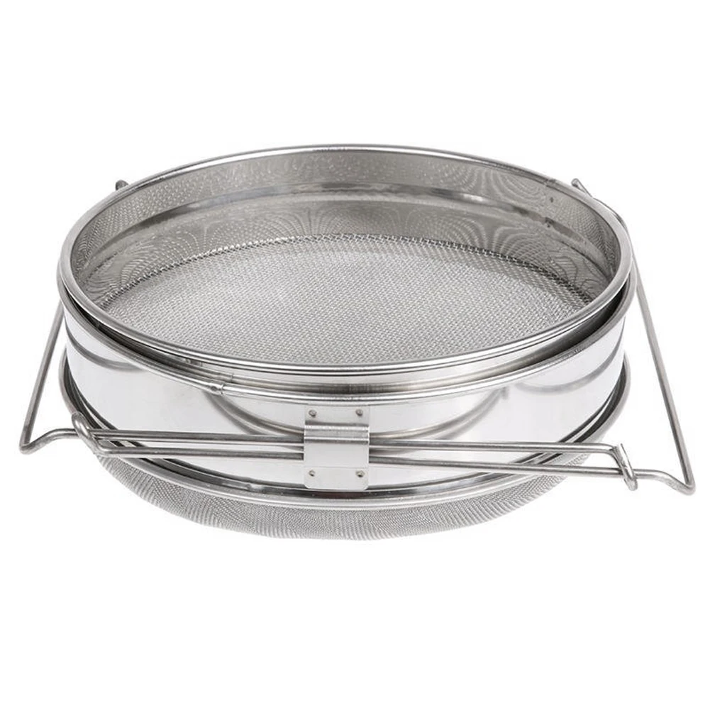 

Honey Strainer Double Sieve Stainless Steel Beekeeping Equipment Filter Reusable Eco-Friendly Resistant Oxidation Tool for Farm