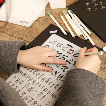 

Children Painting Template Ruler DIY Drawing Stencil Craft Mold Tool Cartoon Hollow Flower Plate Kid Gift