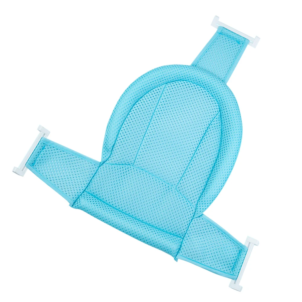 3-Buckle Blue 3/4-Пряжка Регулируемая Нескользящая Т-образная безопасная ванна для ванной поддержка сетка для сиденья слинг гамак для детей 0-12 месяцев - Цвет: 3-Buckle Blue