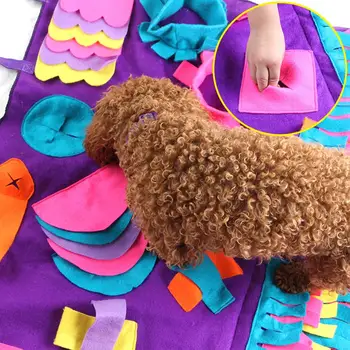 

Pet Dog Snuffle Mat Pet Sniffing Training Blanket Detachable Fleece Pads Dog Mat Relieve Stress Nosework Puzzle Toy Pet Nose Pad