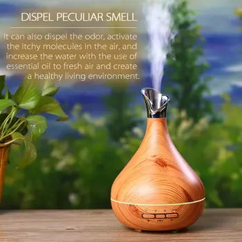 

Wood Ultrasonic Aroma Essential Oil Diffuser Cool Mist Humidifier for Car Office Home Room Study Yoga Spa UK plug
