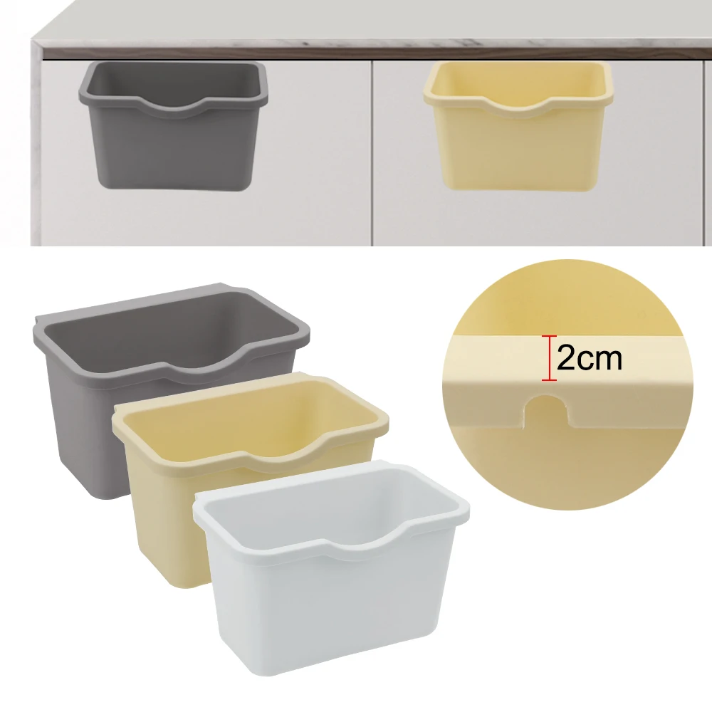 Kitchen Cabinet Back Hanging Trash Rack Storage Kitchen Garbage Rubbish Bag Can Holder Hanging Trash Rack Kitchen Accessaries