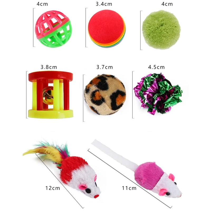 27 шт. игрушка для домашних животных Кот канал забавная кошка палка пушистая мышь забавная кошка принадлежности интерактивная игрушка для питомцев