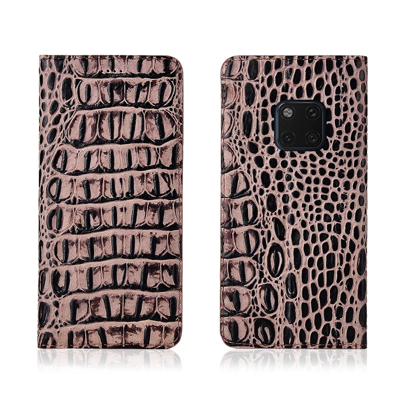 

Crocodile Back Pattern Genuine Real Leather Magnetic Flip Phone Bag For Huawei Mate 20 Pro/Mate 20/Mate 20 X Phone Case Coque