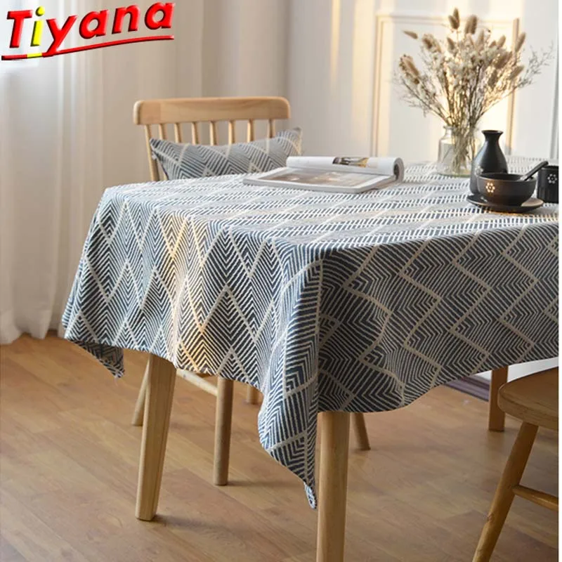 Japanese Style Simply Waterproof Tablecloth Jacquard Printed Coffee Table Living Room Chinese Mats HM110#4 | Дом и сад