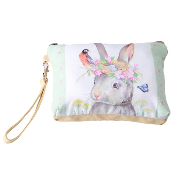 

2020 Zipper Rabbit Pattern Lady Toiletry Cosmetic Bag Korea Style Wash Organizer Creative Pouch Travel Cosmetic Cases