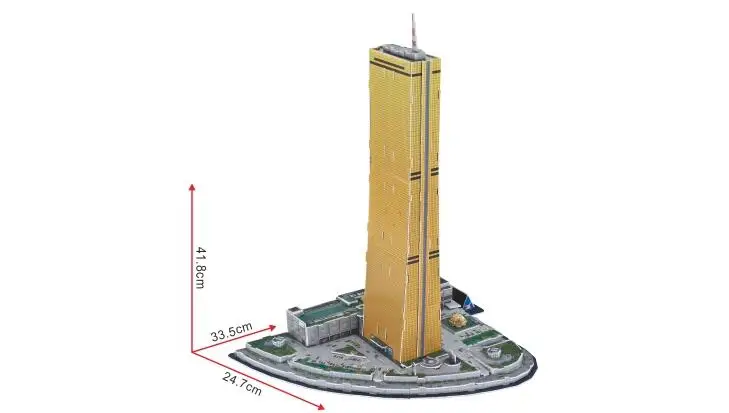 Корея золотой 63 архитектура образование 3D Бумага DIY головоломки 3445 модель Обучающие комплекты игрушек дети мальчик подарок игрушка