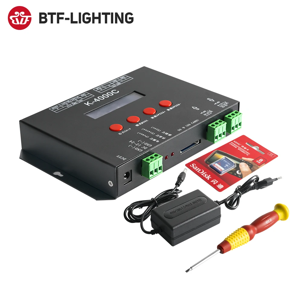 US $102.92 WS2811 WS2812B WS2815 Pixels Computer Program Controller K4000 K8000 T300K T500K SK6812 SK9822 WS2813 WS2801 Etc LED Light Strip
