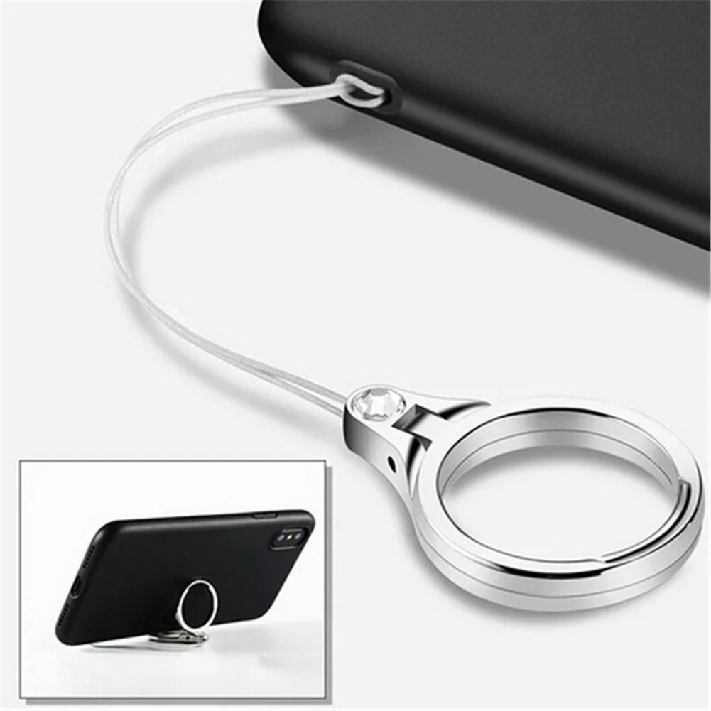 Bluelans Ring Phone Holder Multifunction Metal Phone lanyard Finger Ring Mobile Phone Holder 2 in 1 For Smartphone Cell Phone