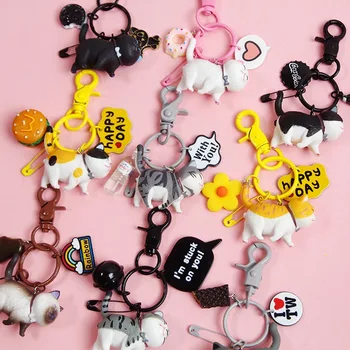 

2020 New Lovely Resin Animal Pet Dogs Key Ring Schnauzer Welsh Corgi Keychains Gift For Woman Jewelry Key Chain For Dog Lover