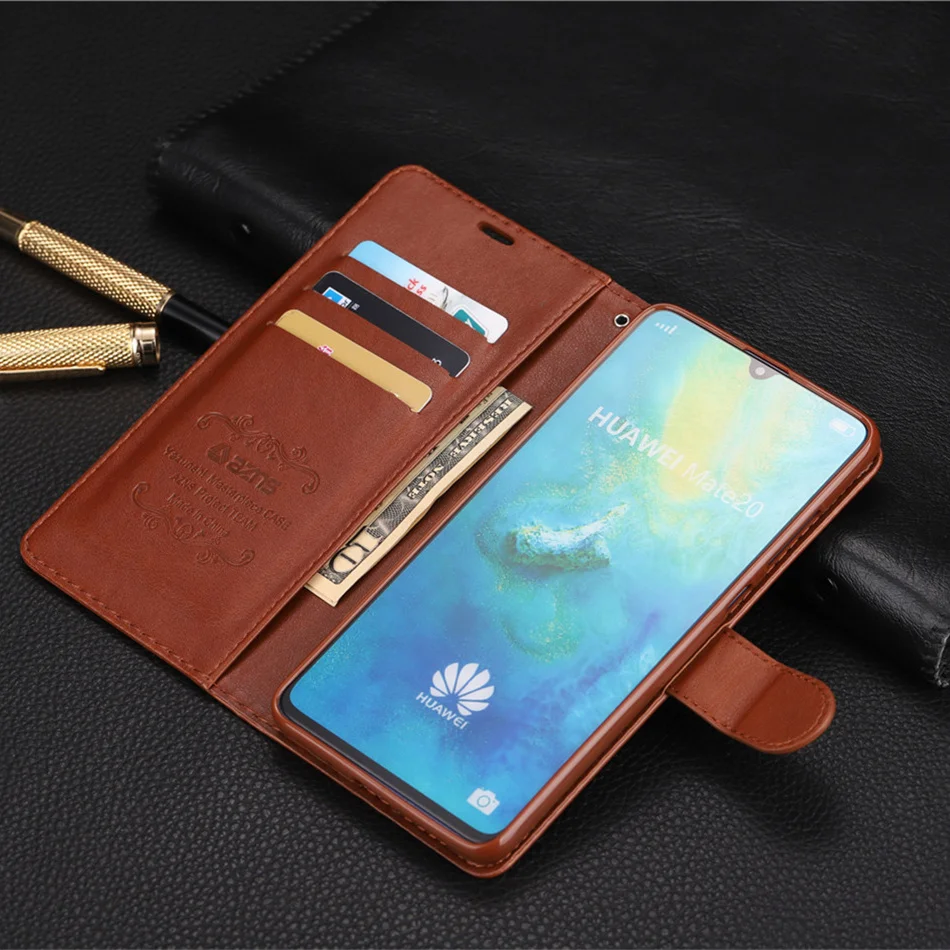 Leather Flip Wallet Case For Huawei Mate 20 10 Pro Lite 9 P30 P20 P10 P9 Case Card Slots Cover For Huawei Honor 8X 7X 6X 10 V20