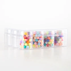 XUQIAN Hot Sale Mini Plastic Storage Box Bottles Bead Container with 12pcs Small Round Bottles L0052