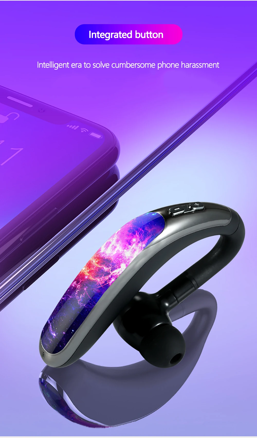 H500 Bluetooth V5.0 привод наушники беспроводной Крюк дизайн удобный мобильный телефон альтернативный наушник для левого/правого уха гарнитура