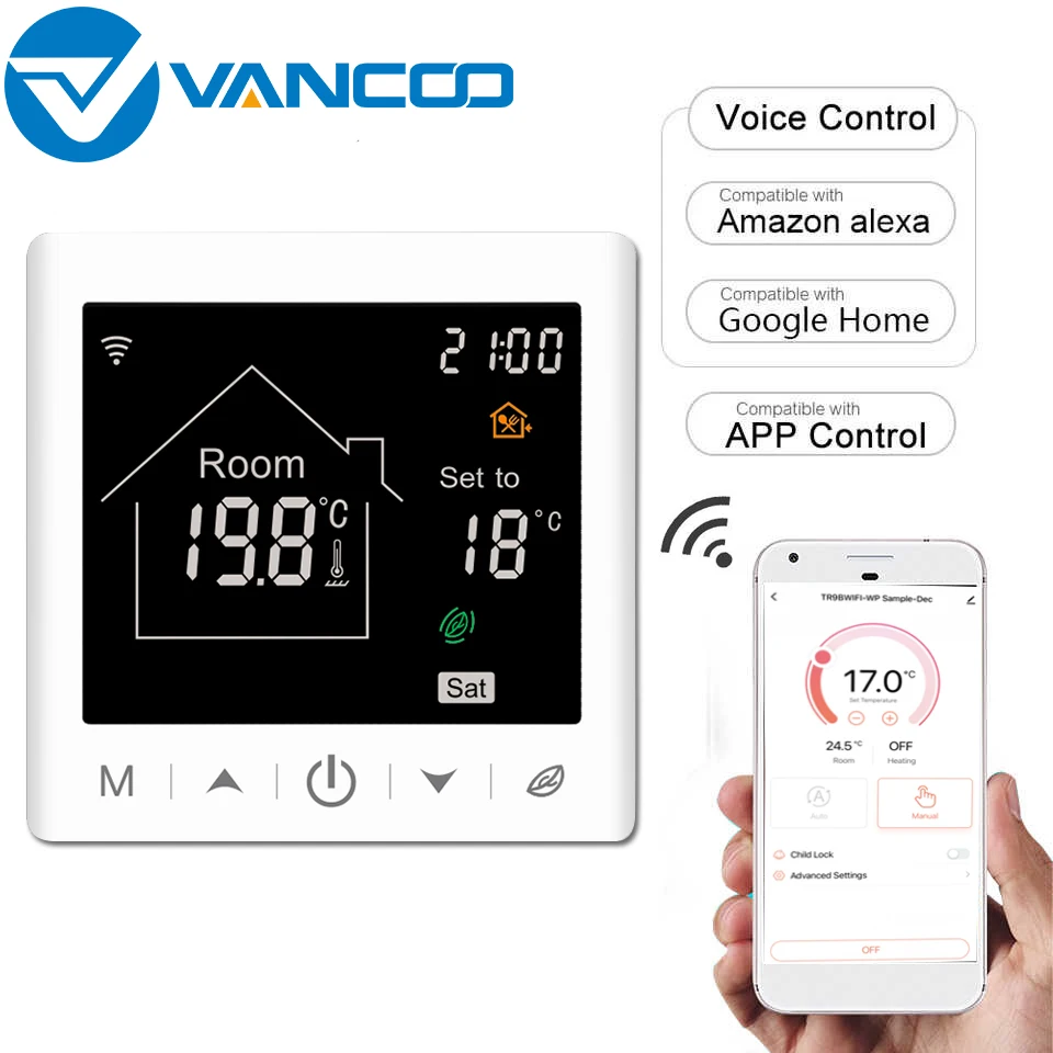 "Умный дом" Tuya Wi-Fi терморегулятор 220V нагрева воды Thermoregulat Температура