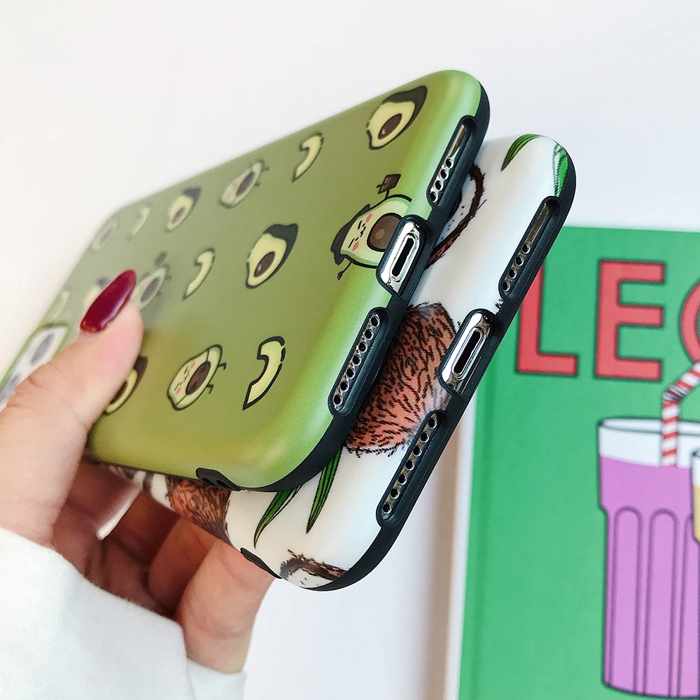 Чехол для телефона LOVECOM с изображением фруктов авокадо рис. iPhone 12 Mini 11 Pro Max XR X XS 7 8