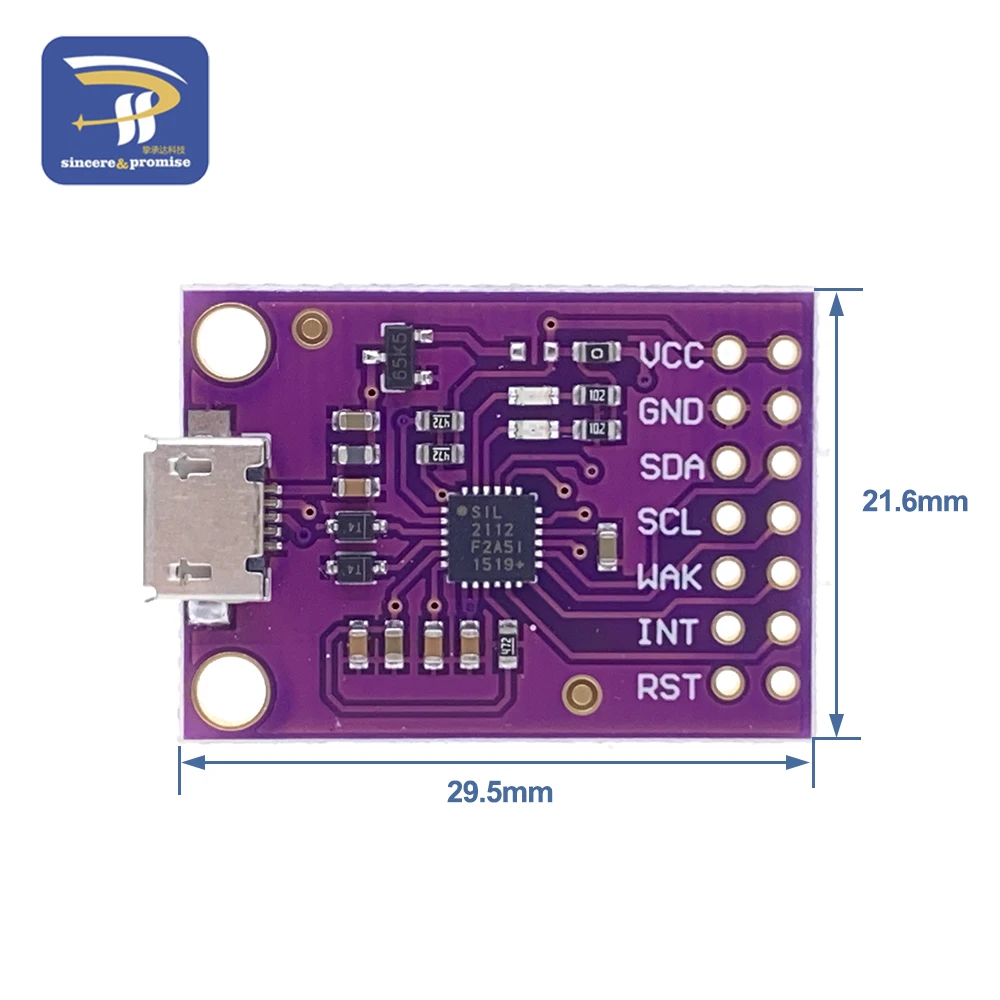 CP2112 плата отладки USB для SMBus I2C Модуль связи 2 0 MicroUSB 2112 оценочный комплект CCS811