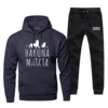 Buy Fashion Animal Lion Men's Sweatshirt Hoodies Pants Sets Men Funny The Lion King Casual Sportswear Sweatpants Fleece Tracksuit 4000522270447