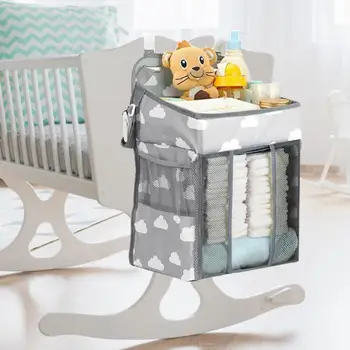 

Portable Folding Baby Diaper Organizer Exquisite Design Elegant and Decent Style Holder Nursing Nappy Storage Hanging Bag