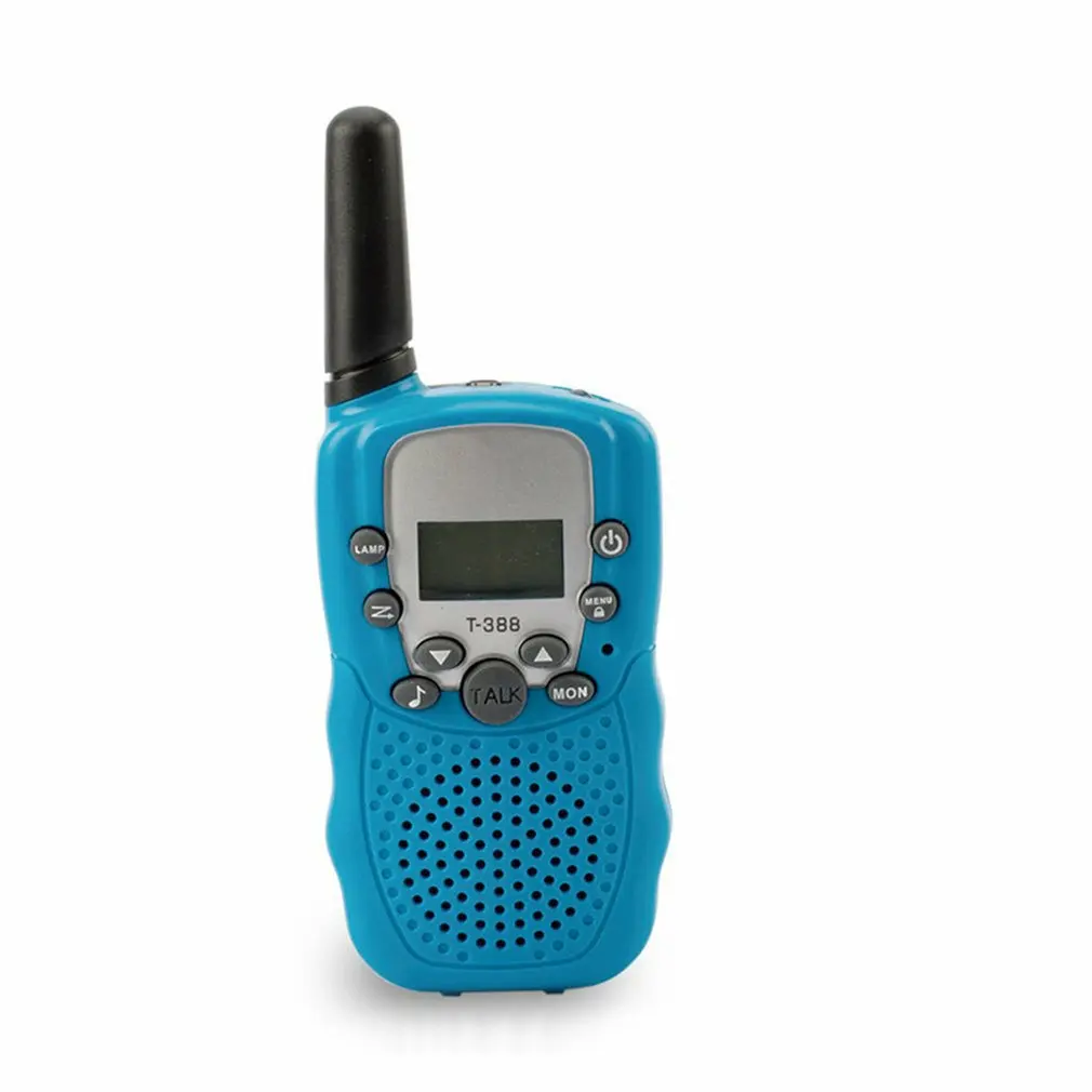 Walkie-talkie multifuncional T388 para niños, artefacto de interacción entre padres e hijos, función de llamada táctil, color azul