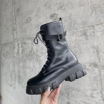 

Trendy Women Martins Boots Fashion Motorcycle Boots Woman Street Leisure Ankle Dr Booties Ladies Casual Shoes Female Botas Mujer