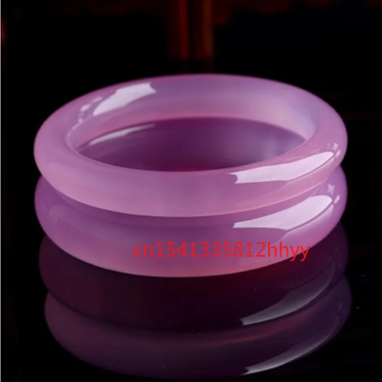 

Hot Selling Pink Purple Round Bar Jade Bracelet Charm Jewellery Hand-Carved Bracelet for Women Men Fashion Accessories54-64mm