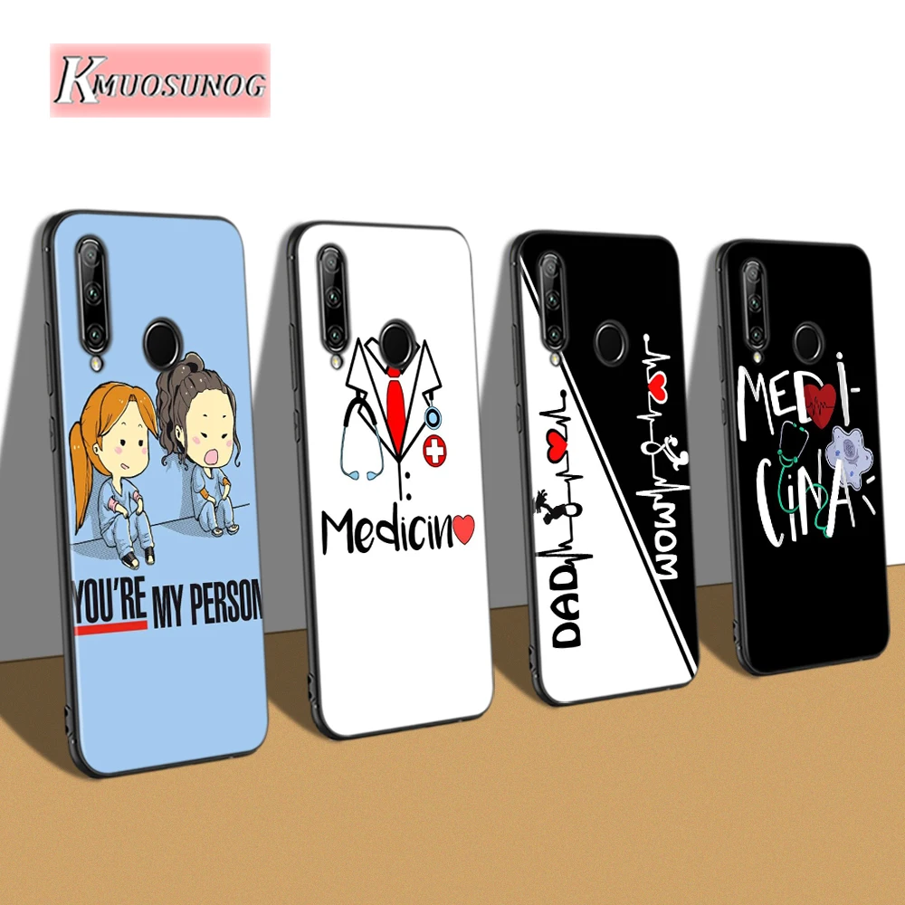Черный чехол для медсестры медицинская медицина задняя крышка huawei P Smart Z Plus 2019 P30
