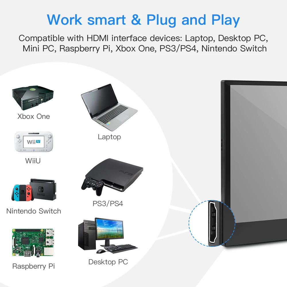 Eyoyo EM13G EM13L EM13F 13 3 Portable Gaming Monitor FHD 1080P LCD Screen With Touch USB 3